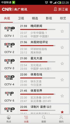  CCTV6节目表