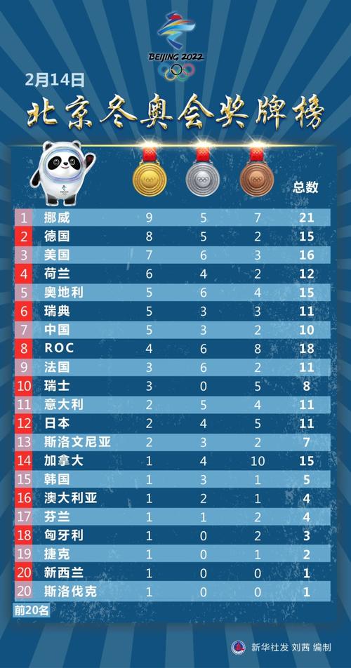 2014冬奥会奖牌榜中国